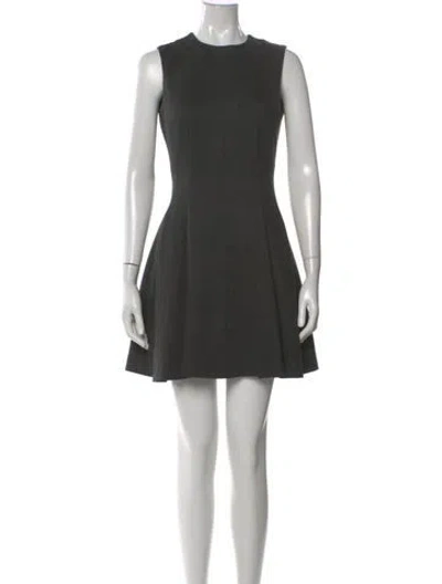 Pre-owned Theory Wool Mini Dress In Gray