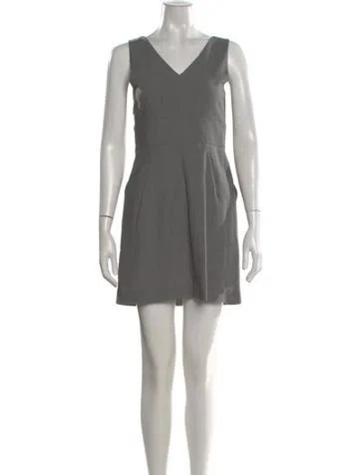 Pre-owned Theory Wool Mini Dress In Gray