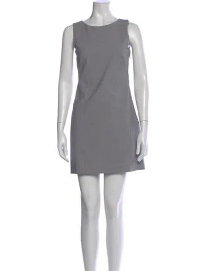 Pre-owned Theory Wool Mini Dress In Gray