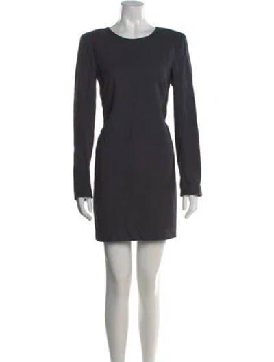 Pre-owned Theory Wool Mini Dress In Gray