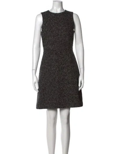 Pre-owned Theory Wool Mini Dress In Gray