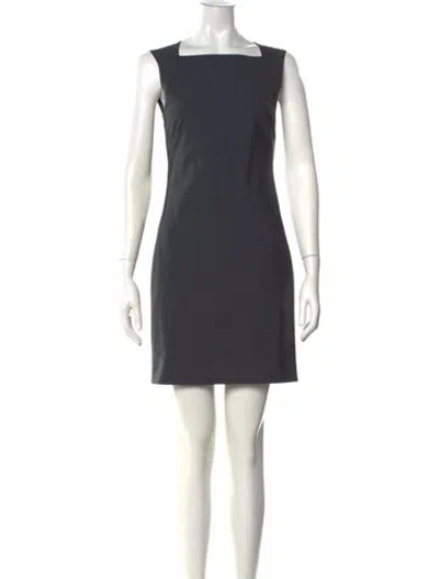 Pre-owned Theory Wool Mini Dress In Gray