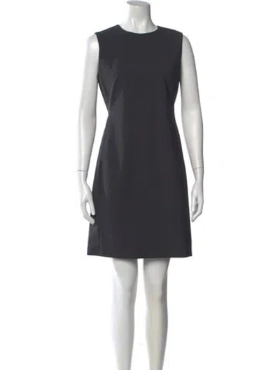 Pre-owned Theory Wool Mini Dress In Gray