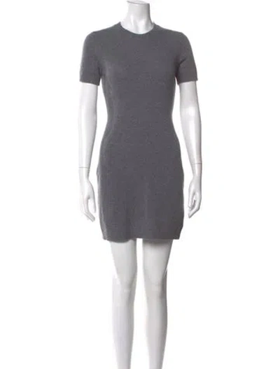 Pre-owned Theory Wool Mini Dress In Gray