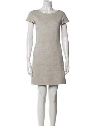 Pre-owned Theory Wool Mini Dress In Gray