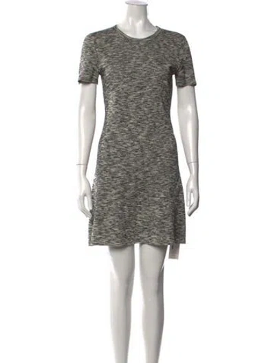 Pre-owned Theory Wool Mini Dress In Gray