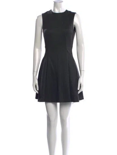 Pre-owned Theory Wool Mini Dress In Gray