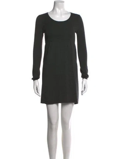 Pre-owned Theory Wool Mini Dress In Gray
