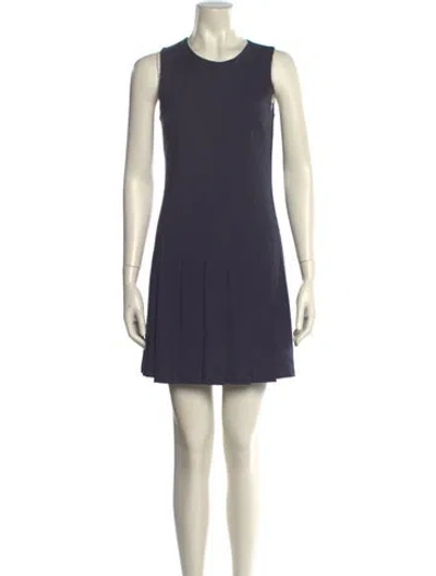 Pre-owned Theory Wool Mini Dress In Green