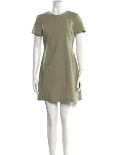 Pre-owned Theory Wool Mini Dress In Green