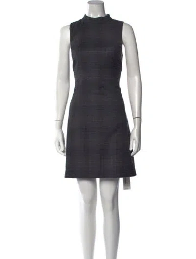 Pre-owned Theory Wool Mini Dress In Grey
