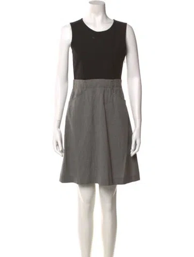 Pre-owned Theory Wool Mini Dress In Multi