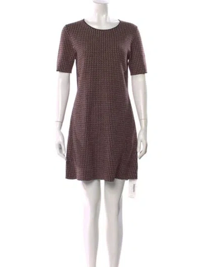 Pre-owned Theory Wool Mini Dress In Multi