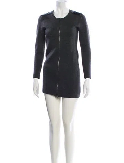 Pre-owned Theory Wool Mini Dress In Multi