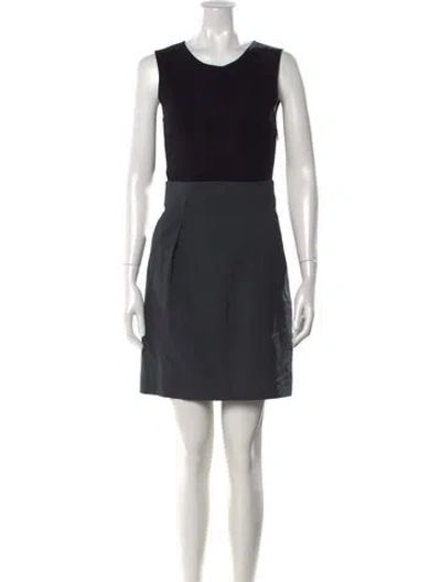 Pre-owned Theory Wool Mini Dress In Multi