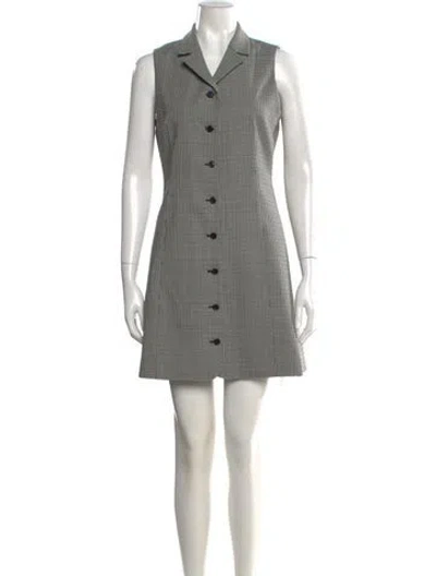 Pre-owned Theory Wool Mini Dress In Multi