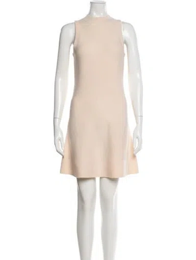 Pre-owned Theory Wool Mini Dress In Neutral