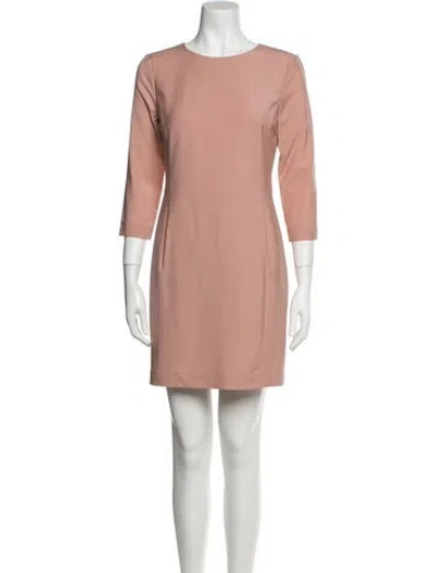 Pre-owned Theory Wool Mini Dress In Neutral