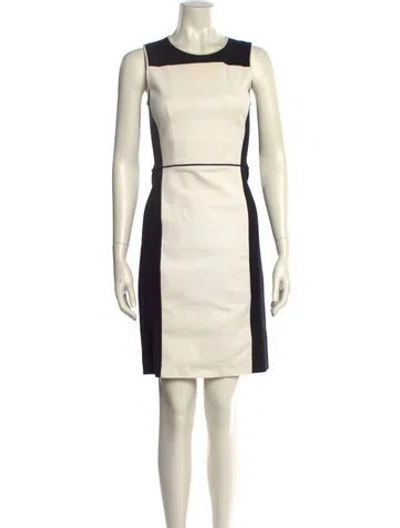 Pre-owned Theory Wool Mini Dress In Neutral
