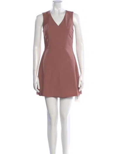 Pre-owned Theory Wool Mini Dress In Neutral