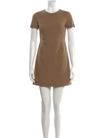 Pre-owned Theory Wool Mini Dress In Neutral