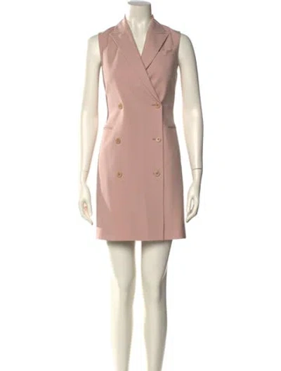 Pre-owned Theory Wool Mini Dress In Pink