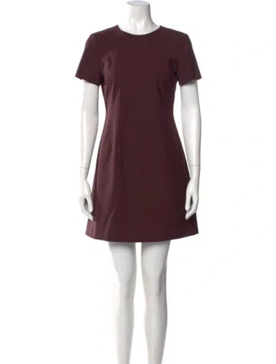 Pre-owned Theory Wool Mini Dress In Purple