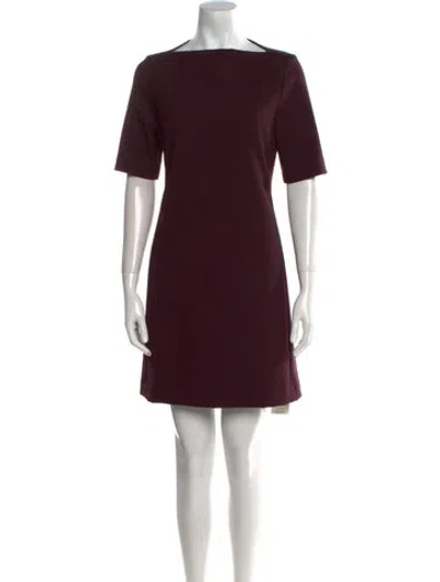 Pre-owned Theory Wool Mini Dress In Purple
