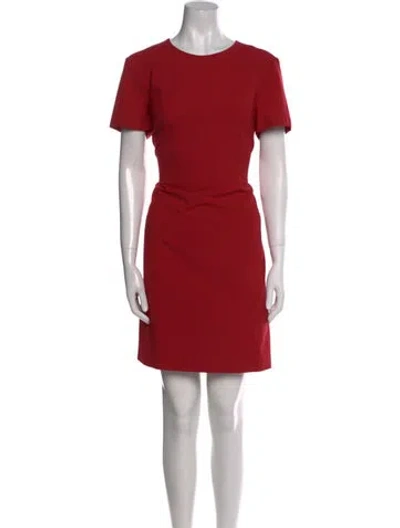 Pre-owned Theory Wool Mini Dress In Red