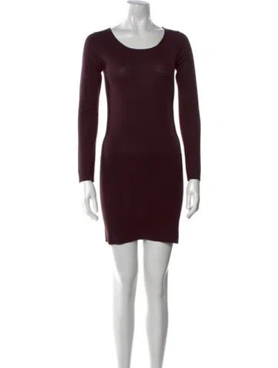 Pre-owned Theory Wool Mini Dress In Red