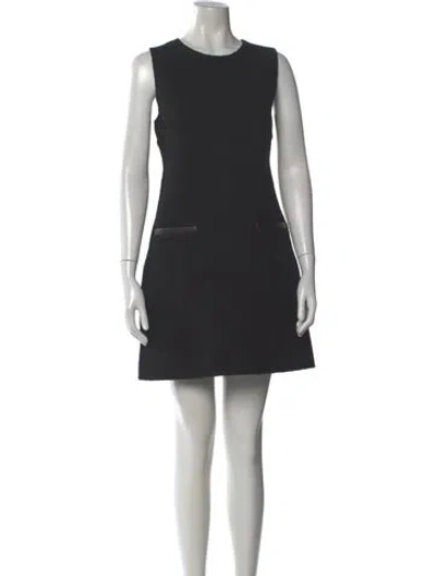 Pre-owned Theory Wool Mini Dress W/ Tags In Blue