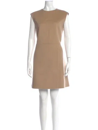 Pre-owned Theory Wool Mini Dress W/ Tags In Brown