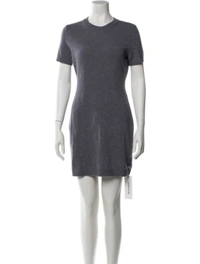 Pre-owned Theory Wool Mini Dress W/ Tags In Gray