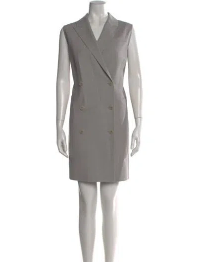 Pre-owned Theory Wool Mini Dress W/ Tags In Gray