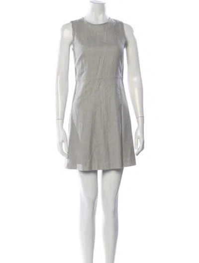 Pre-owned Theory Wool Mini Dress W/ Tags In Neutral