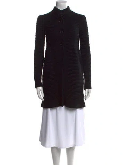 Pre-owned Theory Wool Mock Neck Sweater In Black