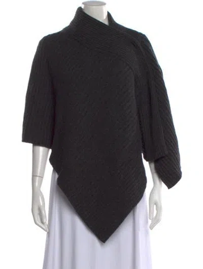 Pre-owned Theory Wool Mock Neck Sweater In Black