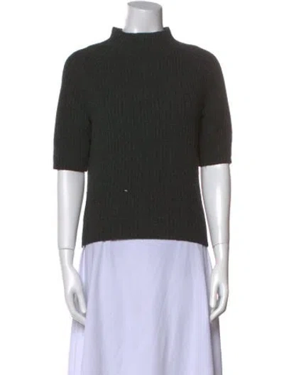 Pre-owned Theory Wool Mock Neck Sweater In Gray