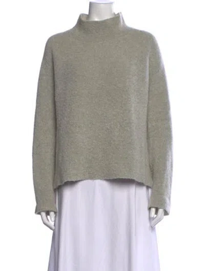 Pre-owned Theory Wool Mock Neck Sweater In Grey