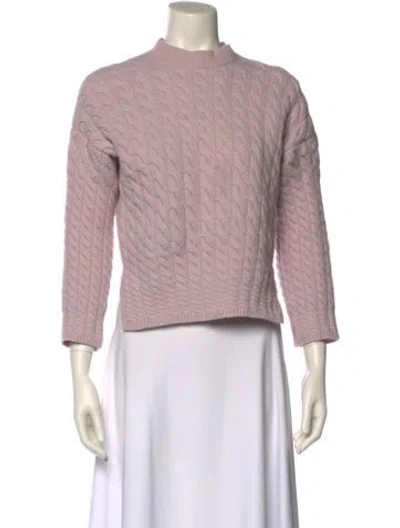 Pre-owned Theory Wool Mock Neck Sweater In Pink