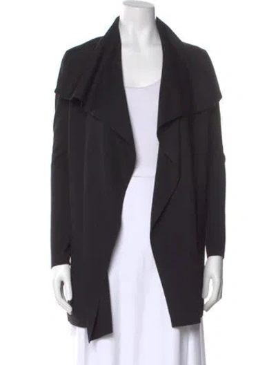 Pre-owned Theory Wool Open Front Sweater In Blue