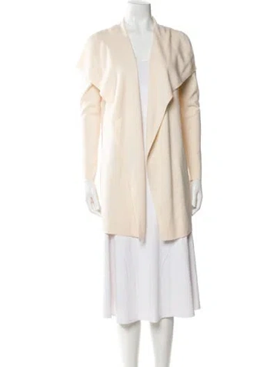 Pre-owned Theory Wool Open Front Sweater In Neutral