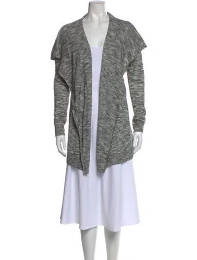 Pre-owned Theory Wool Open Front Sweater In Neutral
