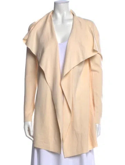 Pre-owned Theory Wool Open Front Sweater In Neutral