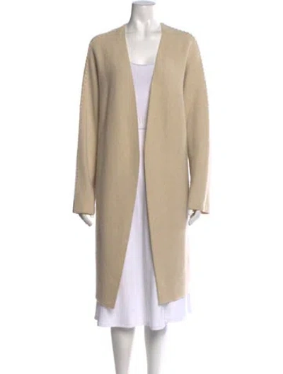 Pre-owned Theory Wool Open Front Sweater In Neutral