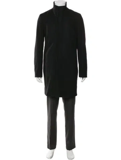Pre-owned Theory Wool Overcoat In Multi