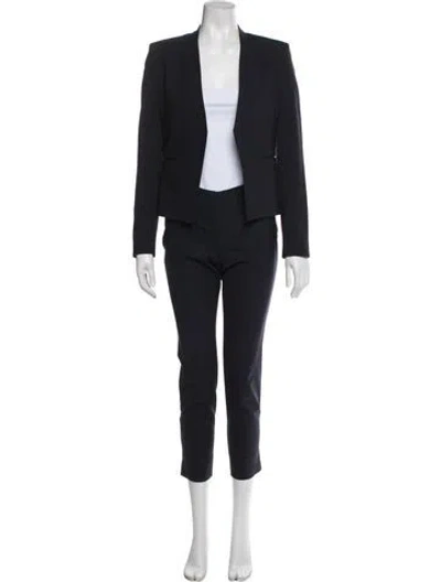 Pre-owned Theory Wool Pant Set In Black