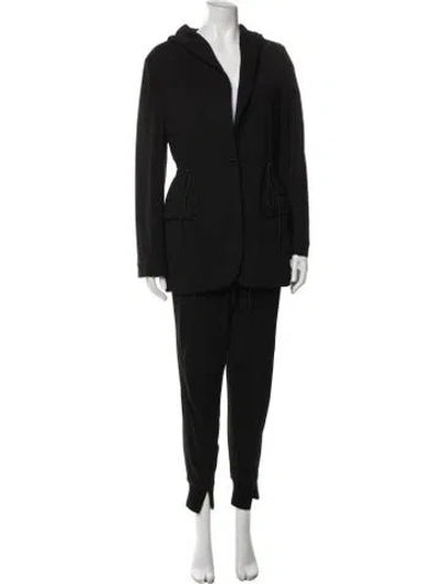 Pre-owned Theory Wool Pant Set In Black
