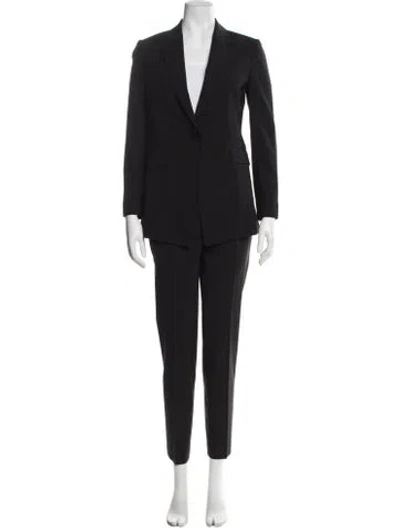 Pre-owned Theory Wool Pant Set In Blue