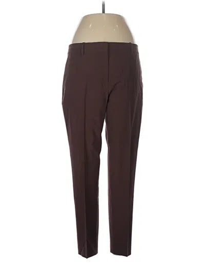 Pre-owned Theory Wool Pants In Brown